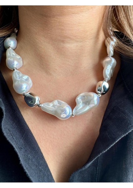 Geometrik Tatlı Su Incisi Kolye modelleri