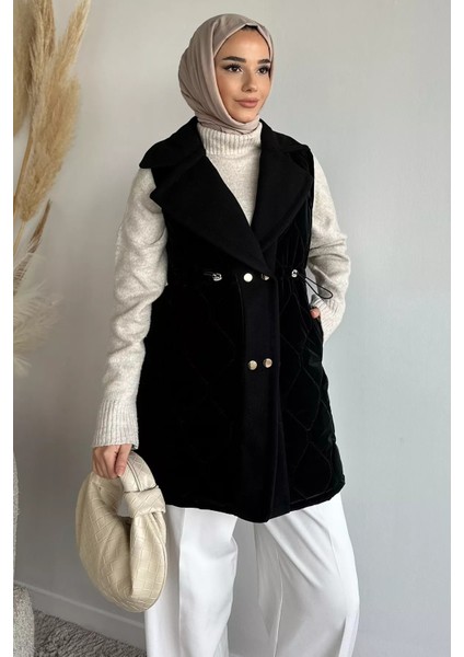 Astarlı Bel Lastikli Kapitoneli Tesettür Şişme Yelek P-00019154 fiyatları