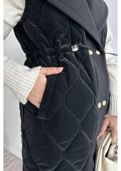 Astarlı Bel Lastikli Kapitoneli Tesettür Şişme Yelek P-00019154 indirimleri