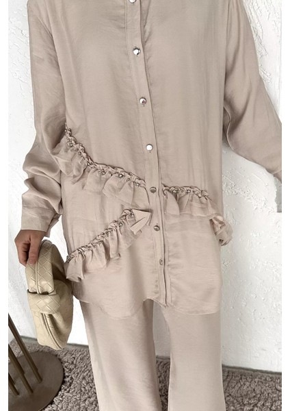 Taş Işlemeli Tunik Pantolon Tesettür Ikili Takım P-00017905 fırsatları