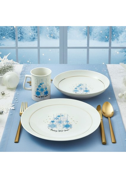 Yeni Yıl Camelia 3 Parça Tek Kişilik Bone Yemek Takımı - 6483 fiyatları