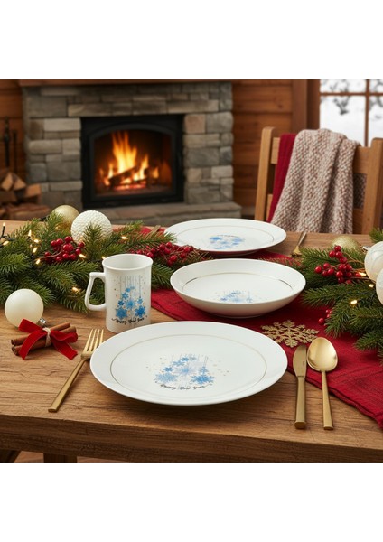 Yeni Yıl Camelia 3 Parça Tek Kişilik Bone Yemek Takımı - 6483 modelleri
