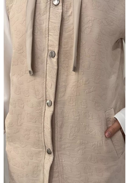 Kapüşonlu Yelek Tunik Pantolon Tesettür Üç Lü Takım P-00019144 indirimleri