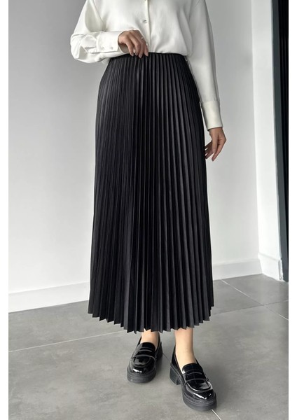 Bel Lastikli Pileli Tesettür Etek P-00019076