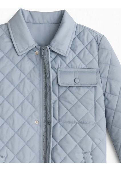 Gömlek Yaka Fermuarlı Çıtçıtlı Kapitoneli Mont fiyatları