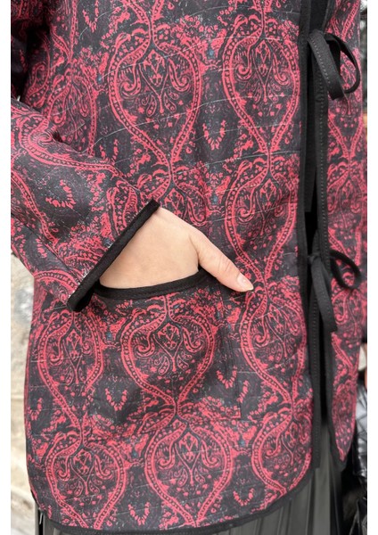 Ön Bağlamalı Kapitoneli Desenli Tesettür Ceket P-00018988 indirimleri