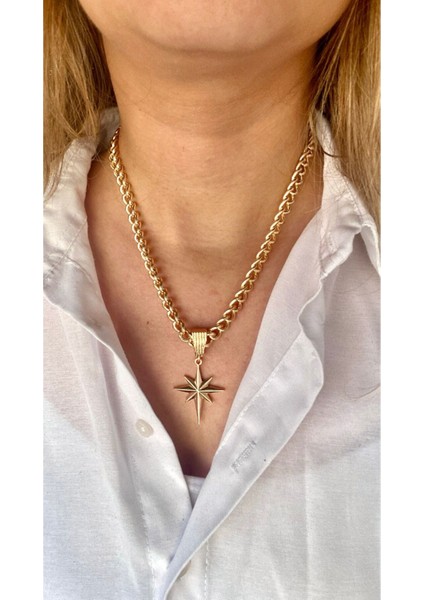 Gold Renk Kutup Yıldızı Kolye