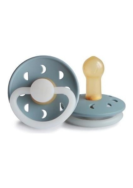 Moon Phase Kauçuk Emzik - Karanlıkta Parlayan - Stone Blue Night (0-6 Ay)