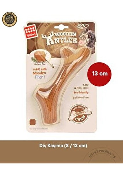 8456 Doğal Ağaç Diş Kaşıma S Oyuncağı Çiğneme Amacıyla Tasarlanmış Dayanıklı ve Güvenli fırsatları