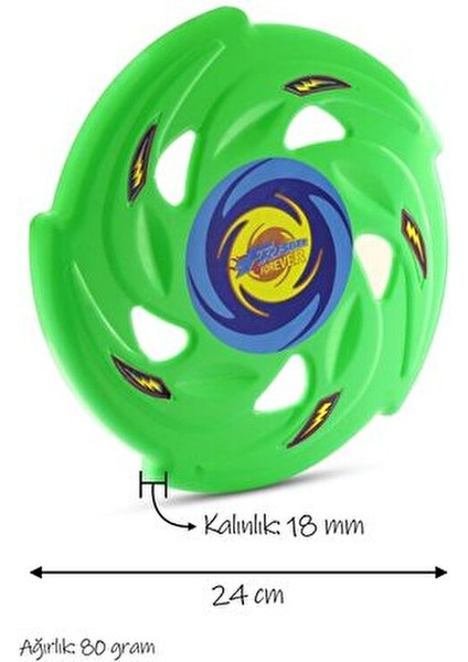 3'lü Paket Frizbi Fırlatma Diski 24 cm Plaj ve Kumsal İçin Dayanıklı Oyuncak