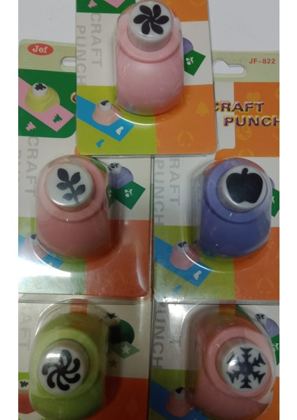 jef graft punch jf-822 küçük boy şekilli delgeç 5li set