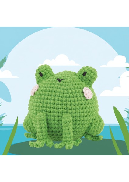 Minik Kurbağa Amigurumi Yapım Kiti Türkçe Klavuz ve Videolu Anlatım (Hoppy) fiyatları