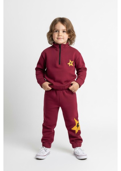 Fermuar Detaylı Şimşek Baskılı 2 Li Takım