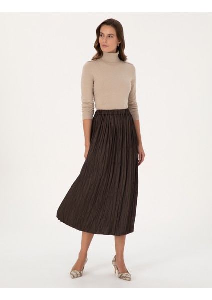 Kadın Kahverengi A Kesim Dokuma Etek 50315695-VR029 modelleri