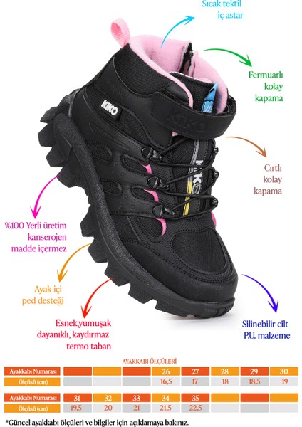 Sumy Termo Taban Cırtlı Kız Çocuk Spor Bot Ayakkabı fiyatları