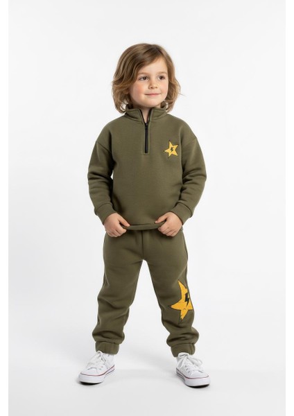 Fermuar Detaylı Şimşek Baskılı 2 Li Takım