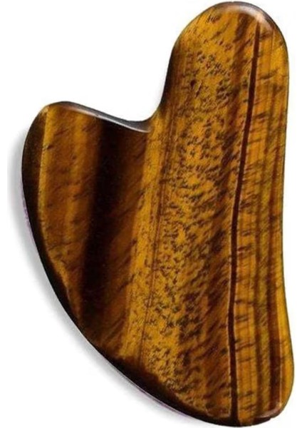 Kaplan Gözü Doğal Taş Gua Sha Yüz Masaj Taşı