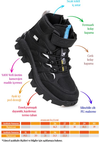 Sumy Termo Taban Cırtlı Erkek Çocuk Spor Bot Ayakkabı fiyatları