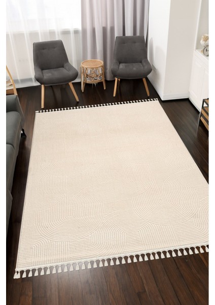 Rölyef Joy Kaymaz Taban Kesme Halı Yolluk Pon Pon Saçak fırsatları