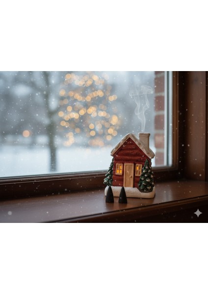 Kırmızı Ev Tütsülük, Noel Baba Mumluk ve Çam Ağacı Dekor Seti fiyatları