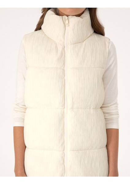 Kadın Ekru Regular Fit Yelek 50308957-VR019