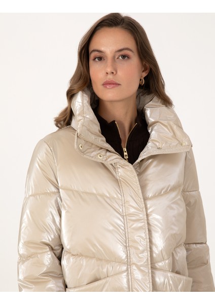 Kadın Bej Comfort Fit Mont 50308990-VR011 fiyatları