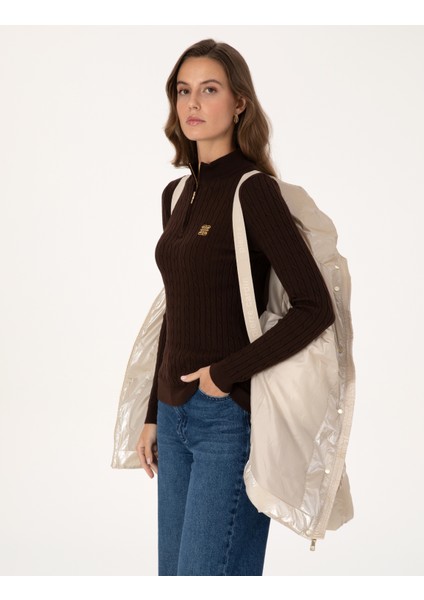 Kadın Bej Comfort Fit Mont 50308990-VR011 fırsatları