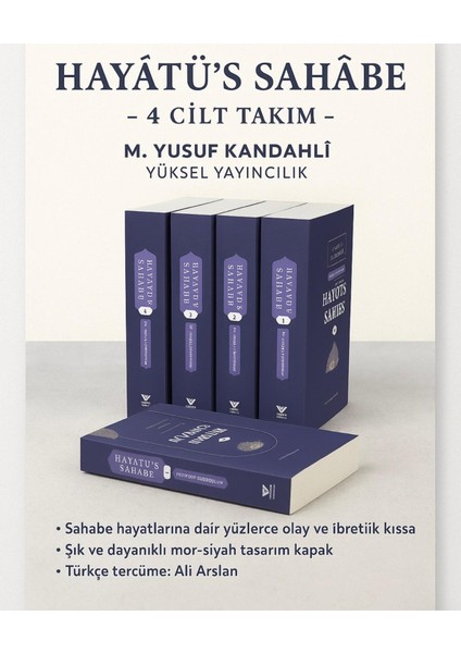 Hayatüs Sahabe 4 Cilt Takım M.yusuf Kandehlevi Kutulu Özel Baskı Sahabelerin Hayatı Islamın Altın Ç fırsatları