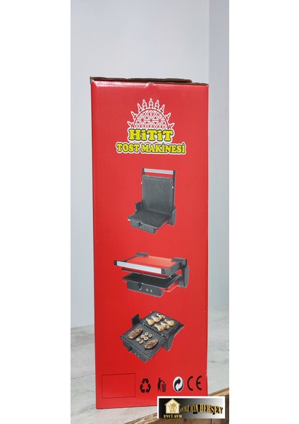Evci Hitit Tost Makinesi Kırmızı 2000W.