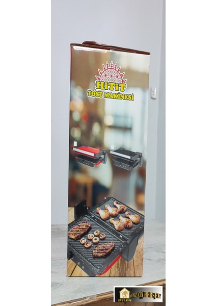 Evci Hitit Tost Makinesi Kırmızı 2000W.