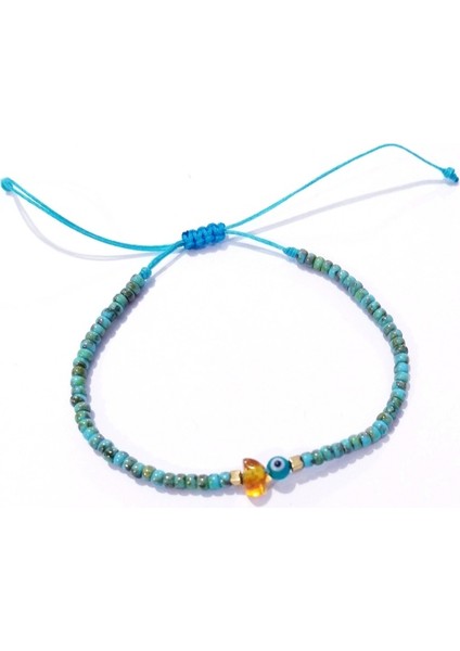 Hematit Doğaltaşlı Kehribar Nazar ve Miyuki Round Boncuklu Unisex Bileklik fiyatları