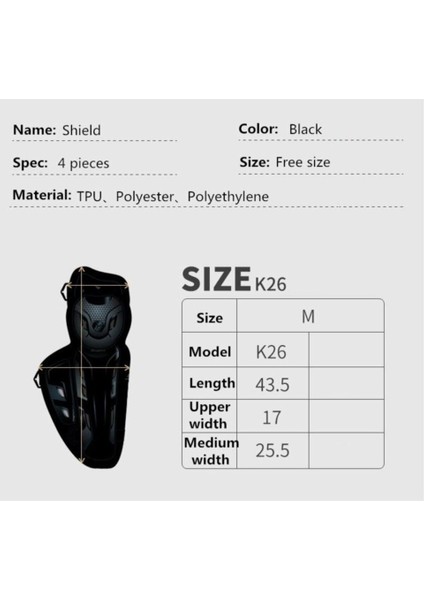 - K26 Mafsallı Motosiklet Dizliği indirimleri