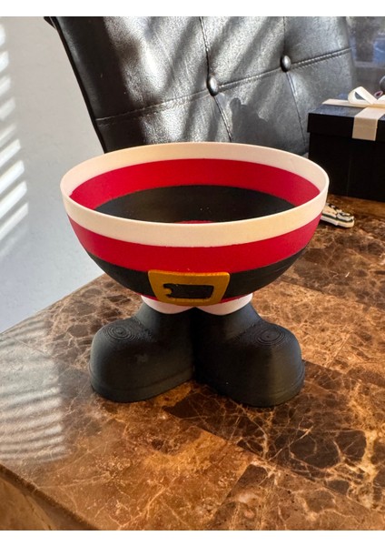 Yılbaşı Temalı Kırmızı Dekoratif Plastik Kase, Kurabiye ve Ikramlar Için Ideal Seçenek modelleri