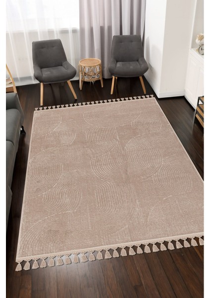 Rölyef Joy Kaymaz Taban Kesme Halı Yolluk Pon Pon Saçak fırsatları