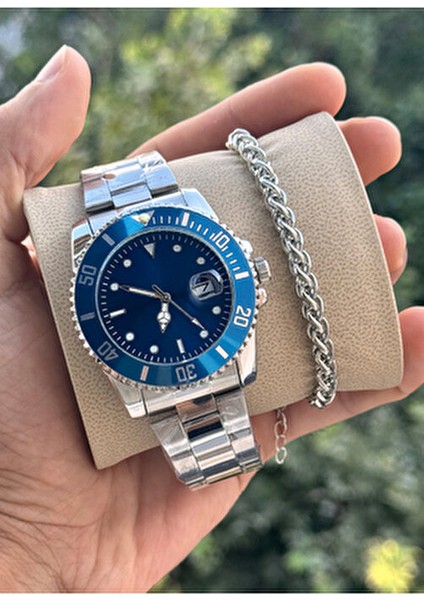 Erkek Gümüş Renk Metal Kordon Kol Saati Pilli Çalışma Tipi 1 ATM Suya Dayanıklı modelleri