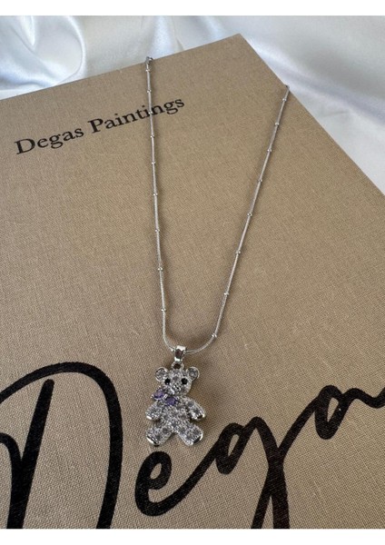 Krıstal Taşlı Ayıcık Kolye