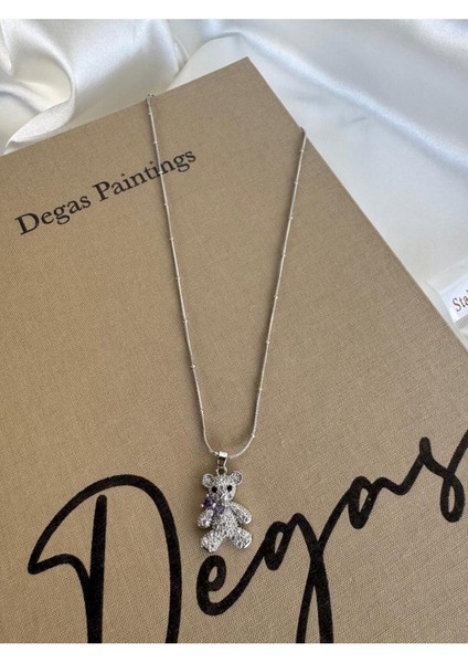 Krıstal Taşlı Ayıcık Kolye modelleri