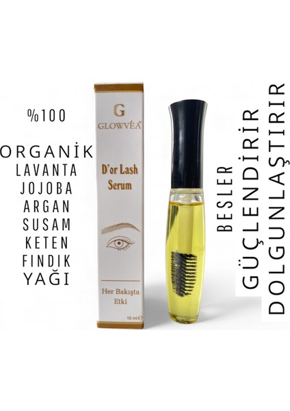 Glowvea Kaş ve Kirpik Serumu (10ML) Besler Güçlendirir Dolgunlaştırır