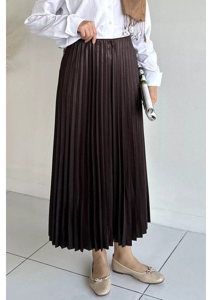 Bel Lastikli Pileli Tesettür Etek P-00019076