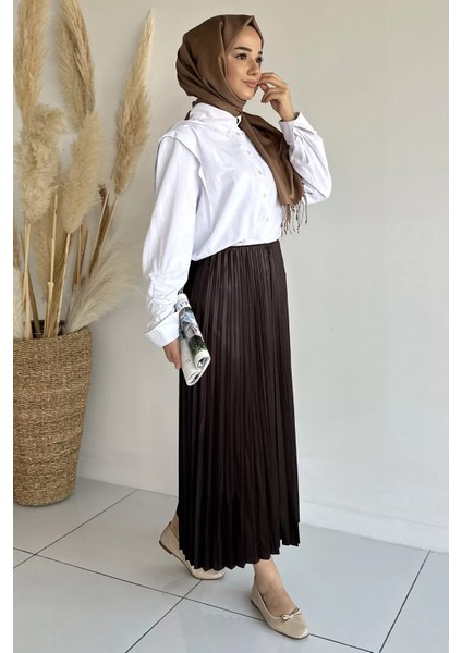 Bel Lastikli Pileli Tesettür Etek P-00019076 fiyatları