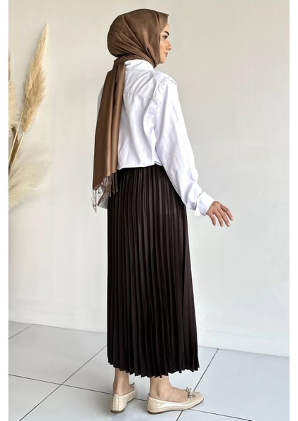 Bel Lastikli Pileli Tesettür Etek P-00019076 modelleri
