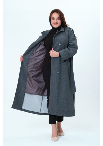 Karen Kadın Spor Kışlık Astarlı Örme Kaşe Manto modelleri