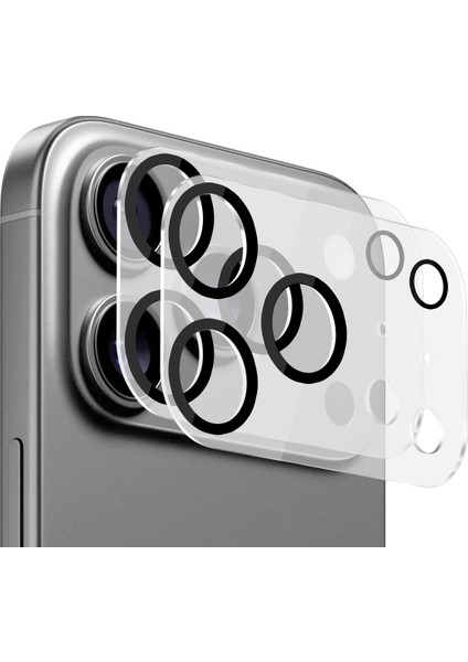 Buff iPhone 17 Pro Max Şeffaf Lens Koruyucu 2 Adet