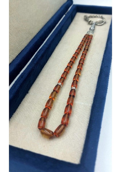 Şeffaf Sarı Kapsül Kesim Alpaka Püskül Kehribar Tespih (Ahşap Kutulu) indirimleri