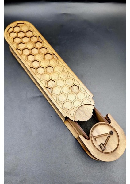 Şeffaf Sarı Kapsül Kesim Alpaka Püskül Kehribar Tespih (Ahşap Kutulu)