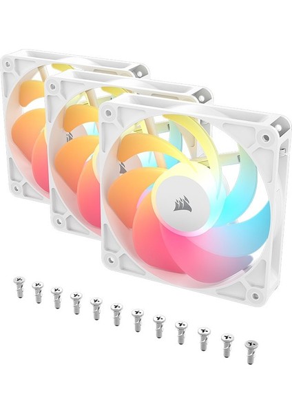 Corsaır Rs Serisi RS120 Reverse Argb Beyaz 120MM Pwm 3'lü Fan KITI-CO-9050197-WW modelleri