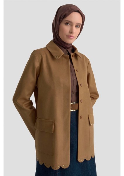 Etek Ucu Lazer Kesimli Ceket 25K5131 Camel fiyatları