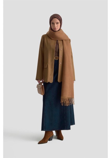 Etek Ucu Lazer Kesimli Ceket 25K5131 Camel modelleri