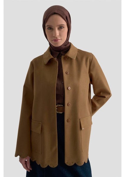 Etek Ucu Lazer Kesimli Ceket 25K5131 Camel fırsatları