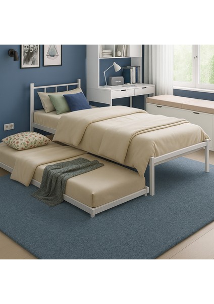 Atlas Yavrulu Metal Karyola 80X190-90X190